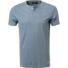 Marc O'Polo T-Shirt, Shaped Fit, Bio Baumwolle, Blau Meliert