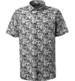 OLYMP Kurzarmhemd, Comfort Fit, Baumwolle, Aqua Gemustert -Maenner Mode Haus  416168 norm 1