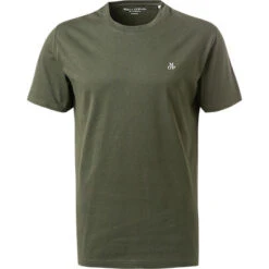 Marc O'Polo T-Shirt, Bio Baumwolle, Dunkeloliv