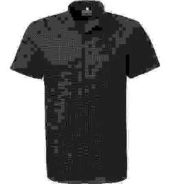 OLYMP Kurzarmhemd, Body Fit, Baumwoll-Stretch, Navy-rot Gemustert -Maenner Mode Haus  416218 norm 1