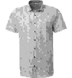 OLYMP Kurzarmhemd, Body Fit, Baumwolle, Blau Gemustert -Maenner Mode Haus  416221 norm 1