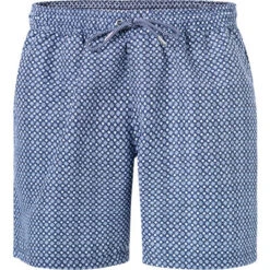 Hackett Badeshorts, Mikrofaser, Nave-weiß Gemustert