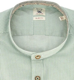 Pure Hemd, Slim Fit, Baumwoll-Stretch, Hellgrün Gemustert -Maenner Mode Haus  416272 norm2