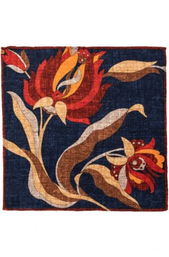 Einstecktuch, Wolle, Blau-rot Gemustert -Maenner Mode Haus  416315 norm3