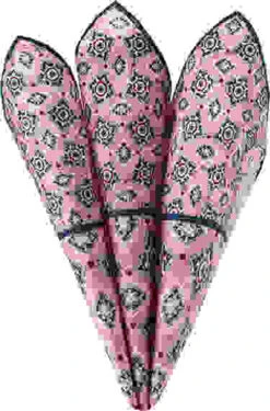 Einstecktuch, Seide, Rosa-navy Gemustert -Maenner Mode Haus  416320 norm 1