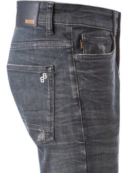 BOSS ORANGE Jeans Delaware, Slim Fit, Baumwolle T400®, Mittelblau -Maenner Mode Haus  416568 norm3
