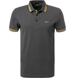 Boss Green Polo-Shirt, Regular Fit, Baumwoll-Piqué, Grau