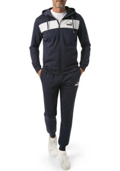 Puma Trainingsanzug, Baumwolle, Navy
