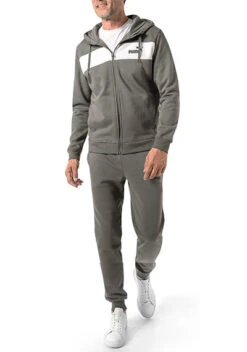 Puma Trainingsanzug, Baumwolle, Grau