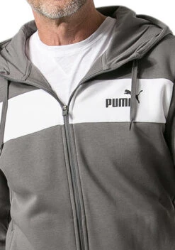Puma Trainingsanzug, Baumwolle, Grau -Maenner Mode Haus  416748 norm3
