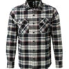 Replay Overshirt, Baumwolle, Navy-creme Kariert -Maenner Mode Haus  416763 norm