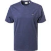 Gant T-Shirt, Baumwolle, Jeansblau -Maenner Mode Haus  416784 norm