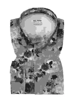 Hemd, Shaped Fit, Baumwolle, Dunkelblau Gemustert -Maenner Mode Haus  416813 norm 1