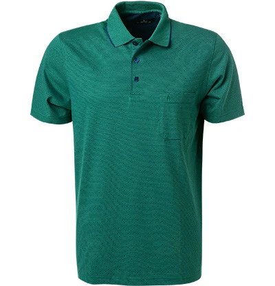 RAGMAN Polo-Shirt, Baumwoll-Jersey, Gelb-dunkelgrün Gemustert 3 RAGMAN Polo-Shirt, Baumwoll-Jersey, Gelb-dunkelgrün Gemustert