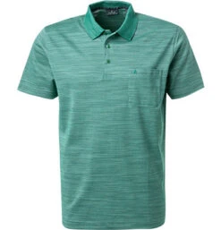 RAGMAN Polo-Shirt, Baumwoll-Jersey, Grün Meliert