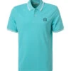Bugatti Polo-Shirt, Baumwoll-Piqué, Türkis -Maenner Mode Haus  416985 norm