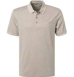 Bugatti Polo-Shirt, Baumwoll-Jersey Atmungsaktiv, Hellbeige