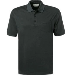 Bugatti Polo-Shirt, Baumwoll-Jersey Atmungsaktiv, Anthrazit