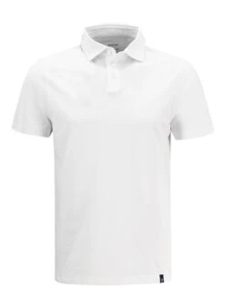 Polo-Shirt, Regular Fit, Baumwoll-Jersey, Weiß