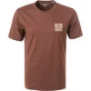 Marc O'Polo T-Shirt, Regular Fit, Bio Baumwolle, Braun -Maenner Mode Haus  417200 norm