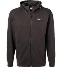 Puma Sweatjacke, Baumwolle, Schwarz