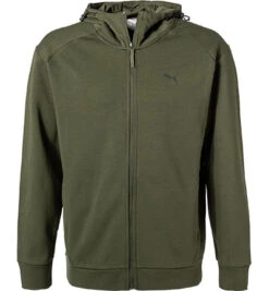Puma Sweatjacke, Baumwolle, Dunkelgrün