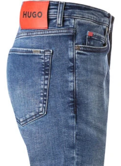 Hugo Jeans, Tapered Fit, Baumwolle T400®, Mittelblau -Maenner Mode Haus  417266 norm3