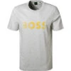 Boss Green T-Shirt, Baumwolle, Hellgrau Meliert