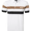 Boss Green Polo-Shirt, Slim Fit, Mikrofaser, Weiß -Maenner Mode Haus  417277 norm