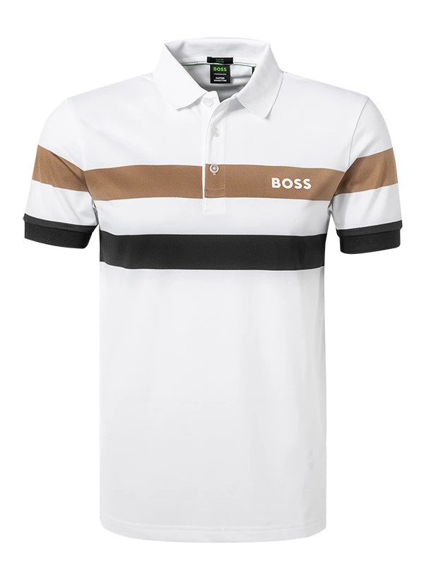 Boss Green Polo-Shirt, Slim Fit, Mikrofaser, Weiß 3 Boss Green Polo-Shirt, Slim Fit, Mikrofaser, Weiß