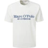 Marc O'Polo T-Shirt, Relaxed Fit, Bio Baumwolle, Wollweiß -Maenner Mode Haus  417447 norm