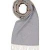 Schal, Reines Kaschmir, Blau-grau -Maenner Mode Haus  417525 norm