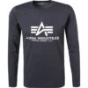 Alpha Industries Longsleeve, Mikrofaser, Navy
