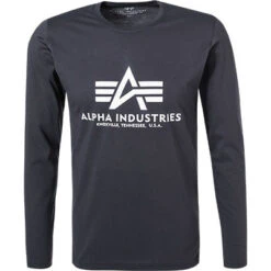 Alpha Industries Longsleeve, Mikrofaser, Navy