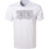 Armani Exchange T-Shirt, Slim Fit, Baumwolle, Weiß -Maenner Mode Haus  417610 norm