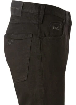 Emporio Armani Jeans, Baumwoll-Stretch, Kohlschwarz -Maenner Mode Haus  417669 norm3
