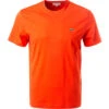 Lacoste T-Shirt, Regular Fit, Baumwolle, Mandarine -Maenner Mode Haus  417763 norm