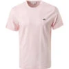 Lacoste T-Shirt, Regular Fit, Baumwolle, Hellrosa -Maenner Mode Haus  417765 norm