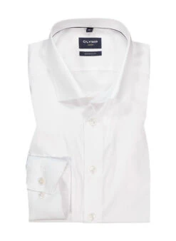 OLYMP Hemd, Modern Fit, Baumwolle, Extra Langer Arm, Weiß