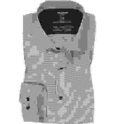 OLYMP Hemd, Modern Fit, Baumwoll-Stretch Climate Control, Bleu Gemustert 6 OLYMP Hemd, Modern Fit, Baumwoll-Stretch Climate Control, Bleu Gemustert – Bild 4