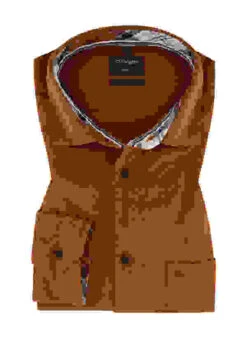 OLYMP Hemd, Regular Fit, Baumwolle, Braun -Maenner Mode Haus  417891 norm 1