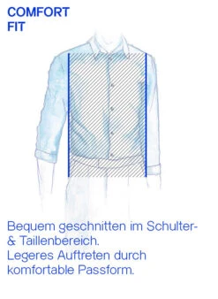 OLYMP Hemd, Comfort Fit, Baumwolle, Bordeaux -Maenner Mode Haus  417950 norm3