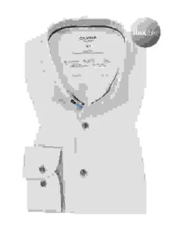 OLYMP Hemd, Body Fit, Baumwoll-Stretch Climate Control, Hellblau -Maenner Mode Haus  418009 norm 1