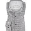 OLYMP Hemd, Body Fit, Jersey Geruchshemmend, Schwarz Gemustert -Maenner Mode Haus  418036 norm