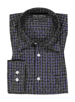 Marc O'Polo Hemd, Regular Fit, Bio Baumwolle, Grün Kariert -Maenner Mode Haus  418050 norm 1