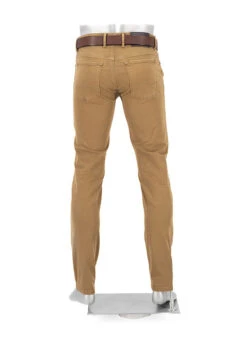 Alberto Jeans Pipe, Regular Fit, Baumwolle T400®, Dunkelbeige -Maenner Mode Haus  418173 norm3