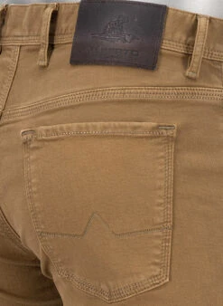 Alberto Jeans Pipe, Regular Fit, Baumwolle T400®, Dunkelbeige -Maenner Mode Haus  418173 norm6