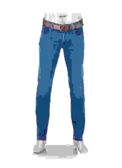 Alberto Jeans Pipe, Regular Fit, Baumwolle T400®, Blau -Maenner Mode Haus  418174 norm 1