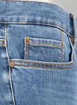 Alberto Jeans Pipe, Regular Fit, Baumwoll-Stretch, Blau -Maenner Mode Haus  418198 norm5