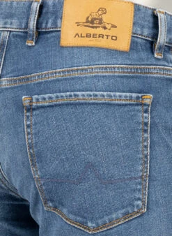 Alberto Jeans Pipe, Regular Fit, Baumwoll-Stretch, Blau -Maenner Mode Haus  418198 norm6
